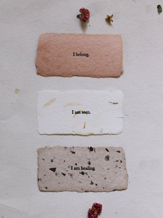 Handmade Paper Affirmation Cards